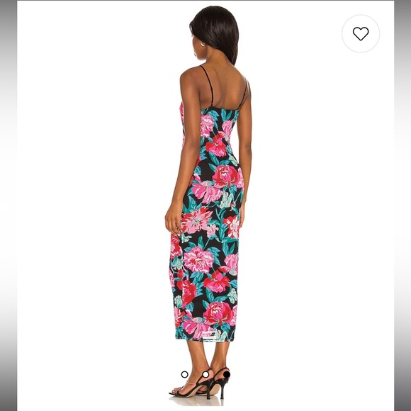 NWT AFRM mesh stretchy floral maxi dress - Picture 2 of 7